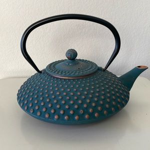 Antique finished metal tea pot